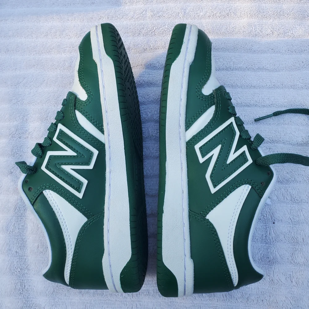 New Balance 480 Green and White Court Shoes 5.5Y - Picture 7 of 7